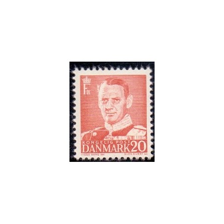 1948-50. Frederik IX 20 øre, tp. III. AFA nr. 307 postfrisk      Stemplet FDC