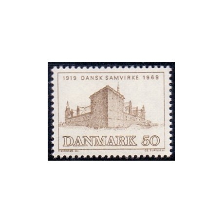1969. Samvirke. AFA nr. 483 postfrisk  Stemplet FDC