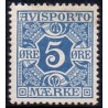 Avisporto. 1914-15. 5 Øre, blå, AFA. nr. 12,  ubrugt, postfrisk, stemplet
