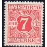 Avisporto. 1914-15. 7 Øre, rød, AFA. nr. 13 ubrugt, postfrisk, stemplet