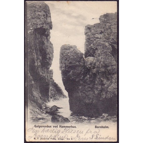 Bornholm Galgerenden ved Hammerhus, sendt (M.P. Jacobsens forlag 614 E)