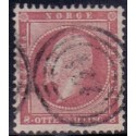 Norge. 1856-57. 8 Sk. Vinrød, AFA nr 5a * st. stemplet postfrisk