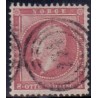 Norge. 1856-57. 8 Sk. Vinrød, AFA nr 5a * st. stemplet postfrisk