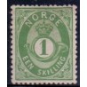 Norge 1872-75. 1 sk. AFA nr. 16 ** Postfrisk ubrugt stemplet st.