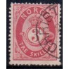 Norge 1872-75. 3 sk. AFA nr. 18 **  Postfrisk ubrugt stemplet st.