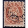 Norge 1872-75. 6 sk.  AFA nr. 20 **  Postfrisk ubrugt stemplet st.