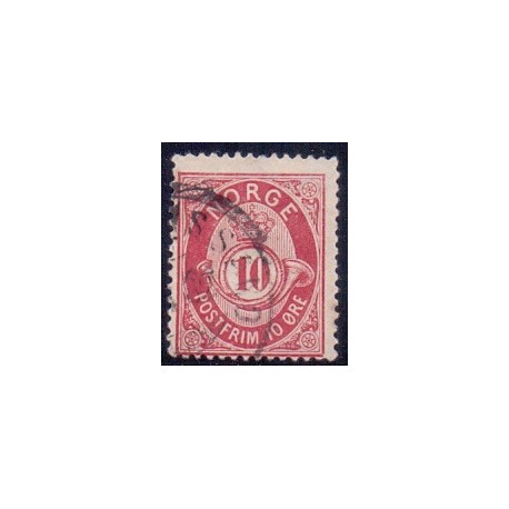 Norge. 1877-78. 10 Øre. AFA nr. 25 ** Postfrisk ubrugt stemplet st.