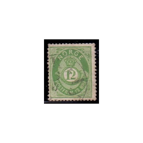 Norge. 1877-78. 12 Øre. AFA nr. 26 ** Postfrisk ubrugt stemplet st.