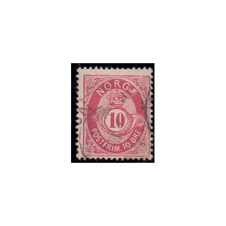 Norge. 1879-82. 10 Øre. AFA nr. 25a ** Postfrisk ubrugt stemplet st.