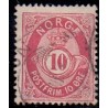 Norge. 1879-82. 10 Øre. AFA nr. 25a ** Postfrisk ubrugt stemplet st.