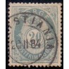Norge. 1883-84. 20 Øre. uden punktum AFA nr. 42a **  Postfrisk ubrugt stemplet st.