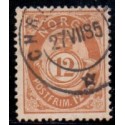 Norge. 1883-84. 12 Øre. Orangebrun, AFA nr. 41b ** Postfrisk ubrugt stemplet st.