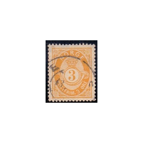 Norge. 1885-86. 3 Øre, AFA nr 43 **  Postfrisk ubrugt stemplet st.