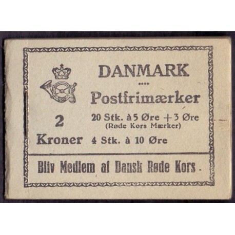 Danmark 2 kr. frimærkehæfte  AFA nr. 13 - H33