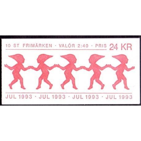 Sverige. 1993. Julefrimærker. AFA nr. 1729-30 postfrisk parstykke Stemplet hæfte FDC parstykkke SWEDEN **/o