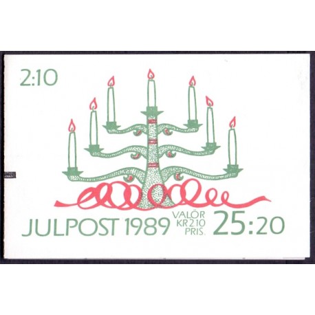 Sverige. 1989. Julefrimærker. AFA nr. 1526-31 postfrisk sammentryk Stemplet hæfte FDC parstykkke SWEDEN **/o