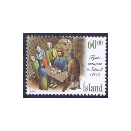 Island. 2003. Mandtallet 1703, AFA nr. 1027 ** st. stemplet FDC