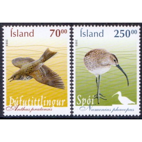 Island. 2003. Fugle, AFA nr. 1028-29 **   st. stemplet FDC
