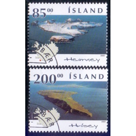 Island. 2003. Islandske øer, AFA nr. 1032-33 **, stemplet FDC