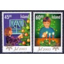 Island. 2003. Julefrimærker, AFA nr. 1034-35 **, stemplet FDC
