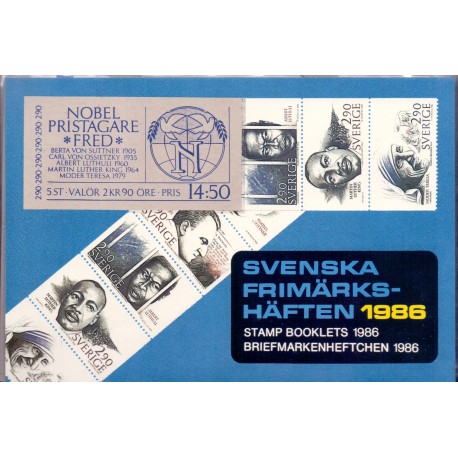 svenska frimärkshäften 1986