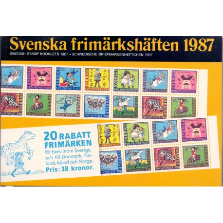 svenska frimärkshäften 1987