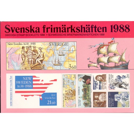 svenska frimärkshäften 1988