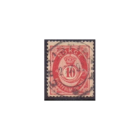 1893-98. Posthorn. LUX -Stemplet AFA nr. 56Ba