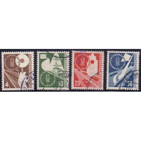 Vesttyskland. 1953 Trafikudstilling AFA 1130-33 stemplet