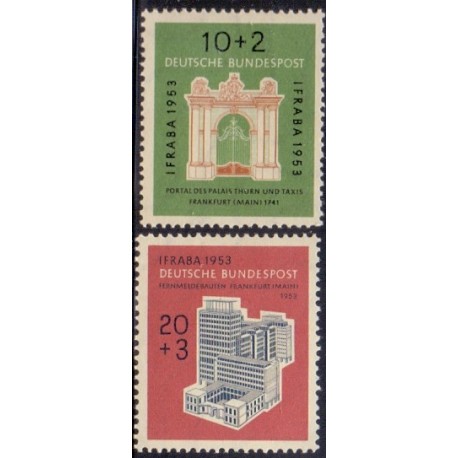 Vesttyskland. 1953. IFRABA frimærkeudstilling AFA nr. 1134-35 *