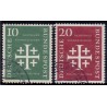 Vesttyskland. 1956. Evangelisk kirkedag, AFA nr. 1198-99 stemplet