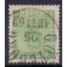 Sverige. 1858. 5 Øre, våben, gulgrøn, AFA nr. 7, ubrugt postfrisk, stemplet