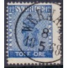 Sverige. 1858. 12 Øre, våben, Blå, AFA nr. 9, Postfrisk, stemplet