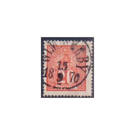 Sverige. 1862. Løvetegning  20 Øre, rød. AFA nr. 16 **, postfrisk stemplet FDC st,