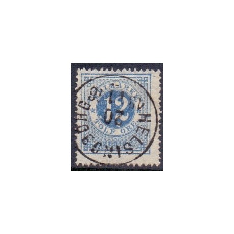 Sverige. 1872. Ringtype 12 Øre. Blå. AFA nr. 21 **, postfrisk stemplet FDC st,