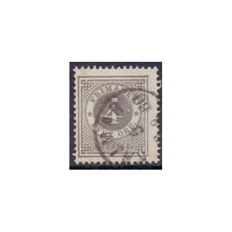 Sverige. 1877. Ringtype 4 Øre. AFA nr. 18B * postfrisk stemplet FDC st,