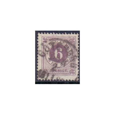 Sverige. 1877. Ringtype 4 Øre. AFA nr. 18B * postfrisk stemplet FDC st,
