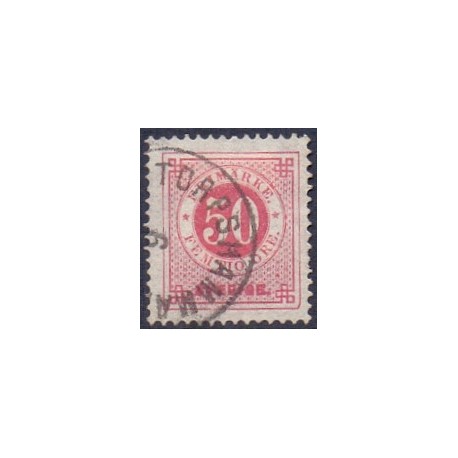 Sverige. 1877. Ringtype 50 Øre.  AFA nr. 25B * postfrisk stemplet FDC st,