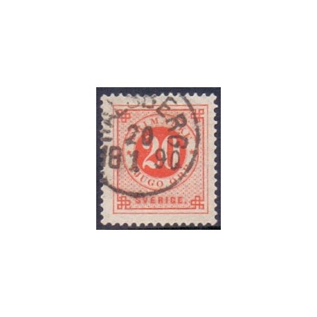 Sverige. 1886. Ringtype (med posthorn) 20 Øre, AFA nr 35 **   postfrisk stemplet FDC st,