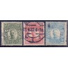Sverige. 1918. Kong Gustav V. 7-27 Øre. AFA nr. 121-23 **  postfrisk stemplet FDC st,