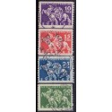 Sverige. 1932. Kong Gustaf II død, 10-90 Øre AFA nr. 217-220 **  postfrisk stemplet FDC st,