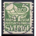 Sverige. 1933. Postsparebankens jubilæum AFA nr. 221 **  postfrisk stemplet FDC st,