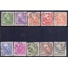 Sverige. 1939-41. Kong Gustav V. Ny type 5-50 Øre. AFA 264-73 **  postfrisk stemplet FDC st,