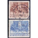 Sverige. 1941. Svensk bibeloversættelse 15-90 Øre, AFA nr. 287-88 **    postfrisk stemplet FDC st,