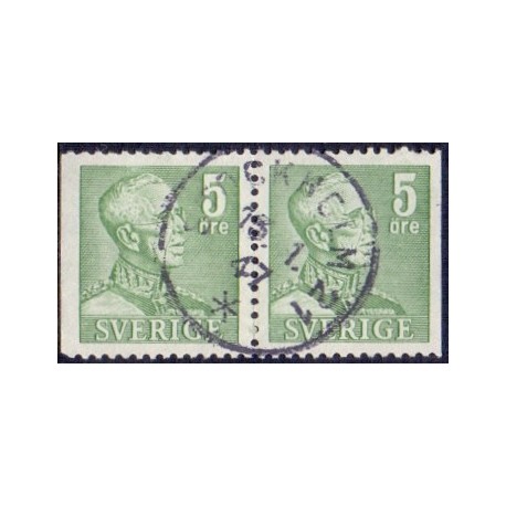 Sverige. 1939-41. Kong Gustav V. 5 Øre. AFA 264Cv & 264Ch **  postfrisk stemplet FDC st,