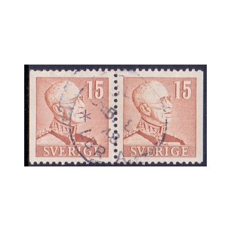 Sverige. 1939-41. Kong Gustav V. 15 Øre. AFA 266Cv/Ch **  postfrisk stemplet FDC st,