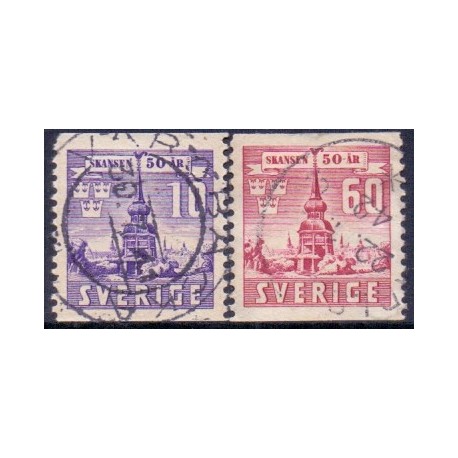Sverige. 1941. Skansen 50 års jubilæum, AFA nr. 289-90 **    postfrisk stemplet FDC st,