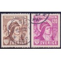 Sverige. 1941. Skt. Birgitta 15 Øre-1,20 Kr. AFA nr 294-95 **   postfrisk stemplet FDC st,