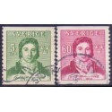 Sverige. 1942. Carl Wilhelm Scheele 5-60 Øre, AFA nr 301-02 **   postfrisk stemplet FDC st,