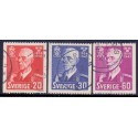 Sverige. 1943. Kong Gustav V 85 år,20-60 Øre,  AFA nr 303-05 **   postfrisk stemplet FDC st,